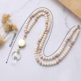 Handmade bead easy to pull buckle hanging rope necklace keychain