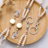 Handmade bead easy to pull buckle hanging rope necklace keychain