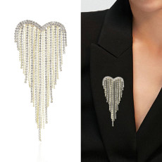 Love water diamond tassel brooch