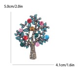 Fashion alloy rhinestone life tree brooch