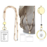Handmade bead easy to pull buckle hanging rope necklace keychain