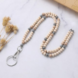 Handmade bead easy to pull buckle hanging rope necklace keychain