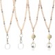 Handmade bead easy to pull buckle hanging rope necklace keychain