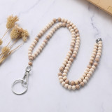 Handmade bead easy to pull buckle hanging rope necklace keychain