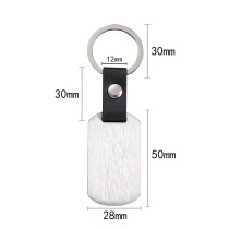 Color printed leather keychain, inspirational and positive holiday commemorative metal engraved gift keychain