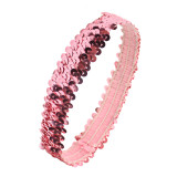 Bright opening with shiny headband, sporty and fashionable elastic headband