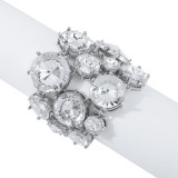 Vintage round diamond personalized bracelet with elegant and luxurious temperament, geometric and creative bracelet for brides