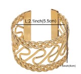 Hollow metal open bracelet