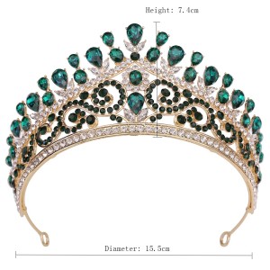Alloy Crystal Crown Wedding Ball Party Bridal Crown