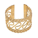 Hollow metal open bracelet