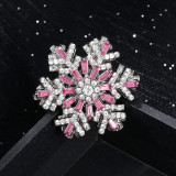 Rotatable Christmas snowflake brooch