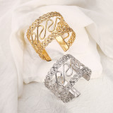 Hollow metal open bracelet