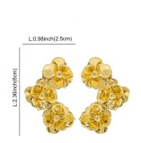 Metal flower earrings