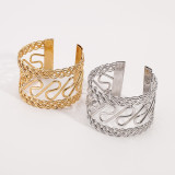 Hollow metal open bracelet