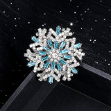 Rotatable Christmas snowflake brooch