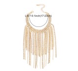 Tassel Bracelet Multi layer Stacked Claw Chain Light Luxury Water Diamond Round Beads