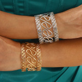 Hollow metal open bracelet