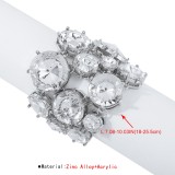Vintage round diamond personalized bracelet with elegant and luxurious temperament, geometric and creative bracelet for brides