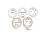 Exaggerated pearl studded diamond layered bracelet set