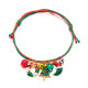 Christmas Bracelet Fashion Handmade Christmas Tree Elk Cane Bell Pendant Bracelet