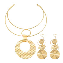 Light luxury necklace earrings, simple and exaggerated collar earrings