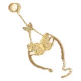 Retro court style butterfly bracelet ring one-piece