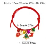 Christmas Bracelet Fashion Handmade Christmas Tree Elk Cane Bell Pendant Bracelet