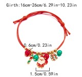 Christmas Bracelet Fashion Handmade Christmas Tree Elk Cane Bell Pendant Bracelet