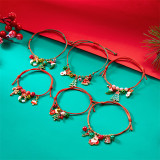 Christmas Bracelet Fashion Handmade Christmas Tree Elk Cane Bell Pendant Bracelet
