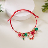 Christmas Bracelet Fashion Handmade Christmas Tree Elk Cane Bell Pendant Bracelet