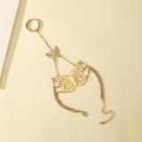 Retro court style butterfly bracelet ring one-piece
