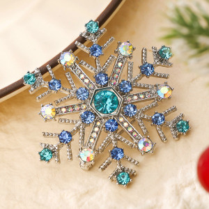 Christmas snowflake brooch