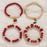Christmas Gift Bohemian Multi layer Beaded Jewelry DIY Crystal Beaded Christmas Bracelet