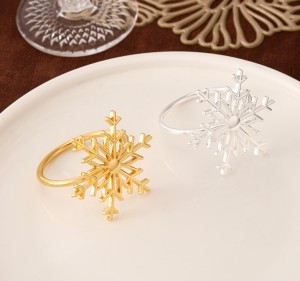 Hotel Western style Christmas Snowflake Napkin Ring Napkin Buckle