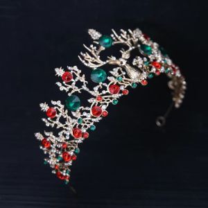 Christmas Alloy Crystal Crown Wedding Ball Party Bridal Crown
