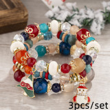 Christmas Gift Bohemian Multi layer Beaded Jewelry DIY Crystal Beaded Christmas Bracelet