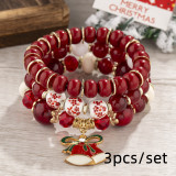 Christmas Gift Bohemian Multi layer Beaded Jewelry DIY Crystal Beaded Christmas Bracelet