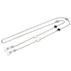 Stainless Steel Clover Lucky Sunglasses Presbyopia Glasses Chain Glasses Rope Neck Hanging