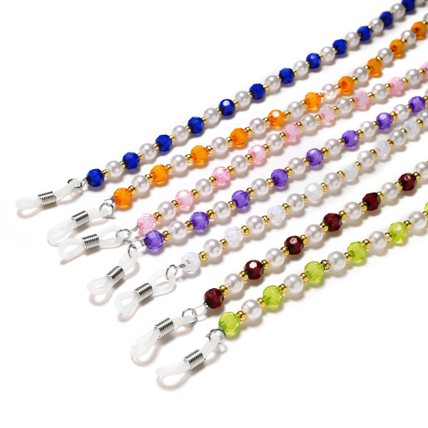 Retro Sunglasses Beaded Glasses Chain Glasses Rope Hanging Neck Chain