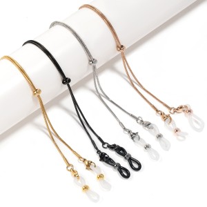 Stainless steel snake chain adjustable buckle glasses chain adjustable neck hanging anti loss fashionable sunglasses glasses accessories