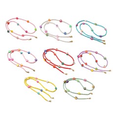 Rainbow Rice Bead Butterfly Mask Glasses Chain Dual purpose DIY Soft Ceramic Flower Mask Chain Ancient Wind Style Su Hanging Neck Anti loss Rope