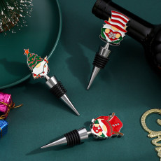 Cartoon Christmas red wine stopper, sealed stopper, wine preservation stopper, Christmas party small gift bottle stopper