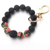 Sunflower Bracelet Silicone Bead Bag Pendant Bracelet Keychain