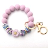 Sunflower Bracelet Silicone Bead Bag Pendant Bracelet Keychain