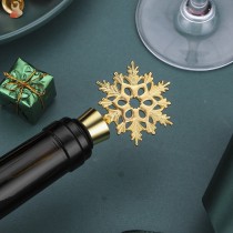 Christmas Snowflake Red Wine Stopper Creative Zinc Alloy Bottle Stopper Holiday Party Gift Wine Freshness Sealing Stopper