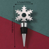 Christmas Snowflake Red Wine Stopper Creative Zinc Alloy Bottle Stopper Holiday Party Gift Wine Freshness Sealing Stopper