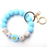 Sunflower Bracelet Silicone Bead Bag Pendant Bracelet Keychain