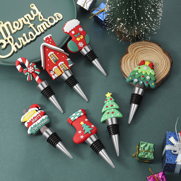 Christmas Gift Party Reunion Gift Christmas Tree Sealed Fresh Wine Stopper