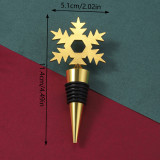 Christmas Snowflake Red Wine Stopper Creative Zinc Alloy Bottle Stopper Holiday Party Gift Wine Freshness Sealing Stopper