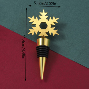 Christmas Snowflake Red Wine Stopper Creative Zinc Alloy Bottle Stopper Holiday Party Gift Wine Freshness Sealing Stopper